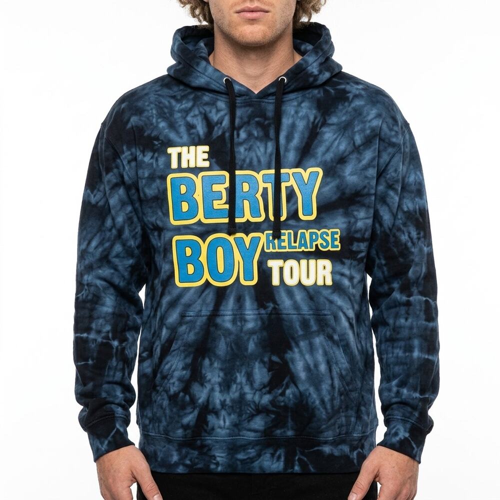 Independent Trading Company Blue Tie-Dye Knit Hoodie Men Size 3XL